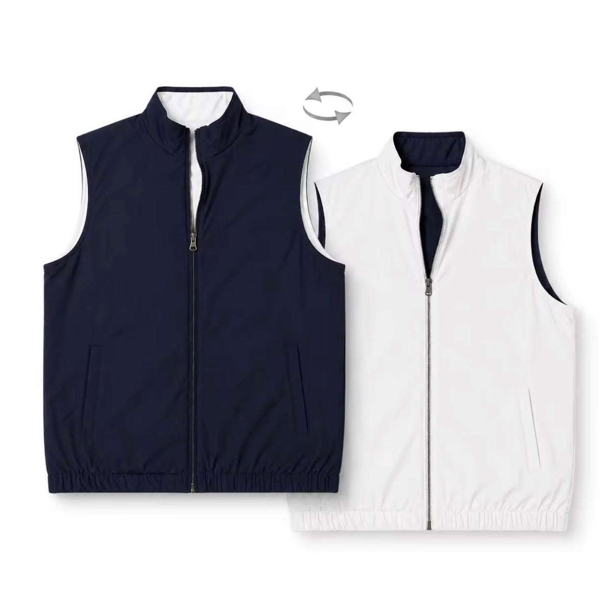 Veste hollandaise bleu et blanc réversible