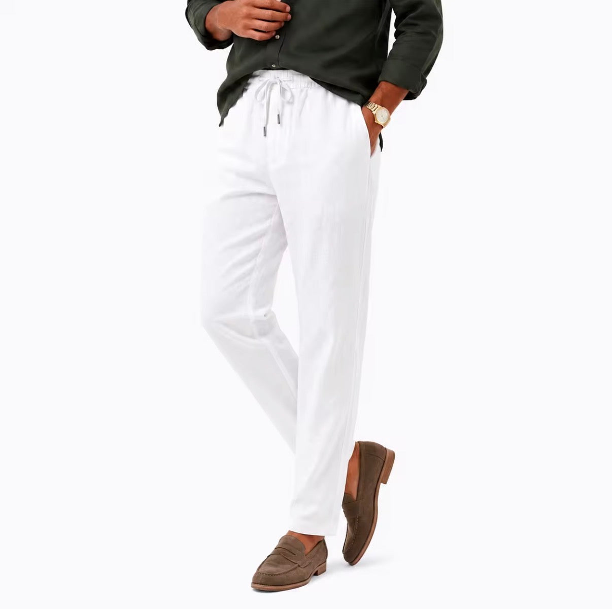 Pantalon summer lin blanc