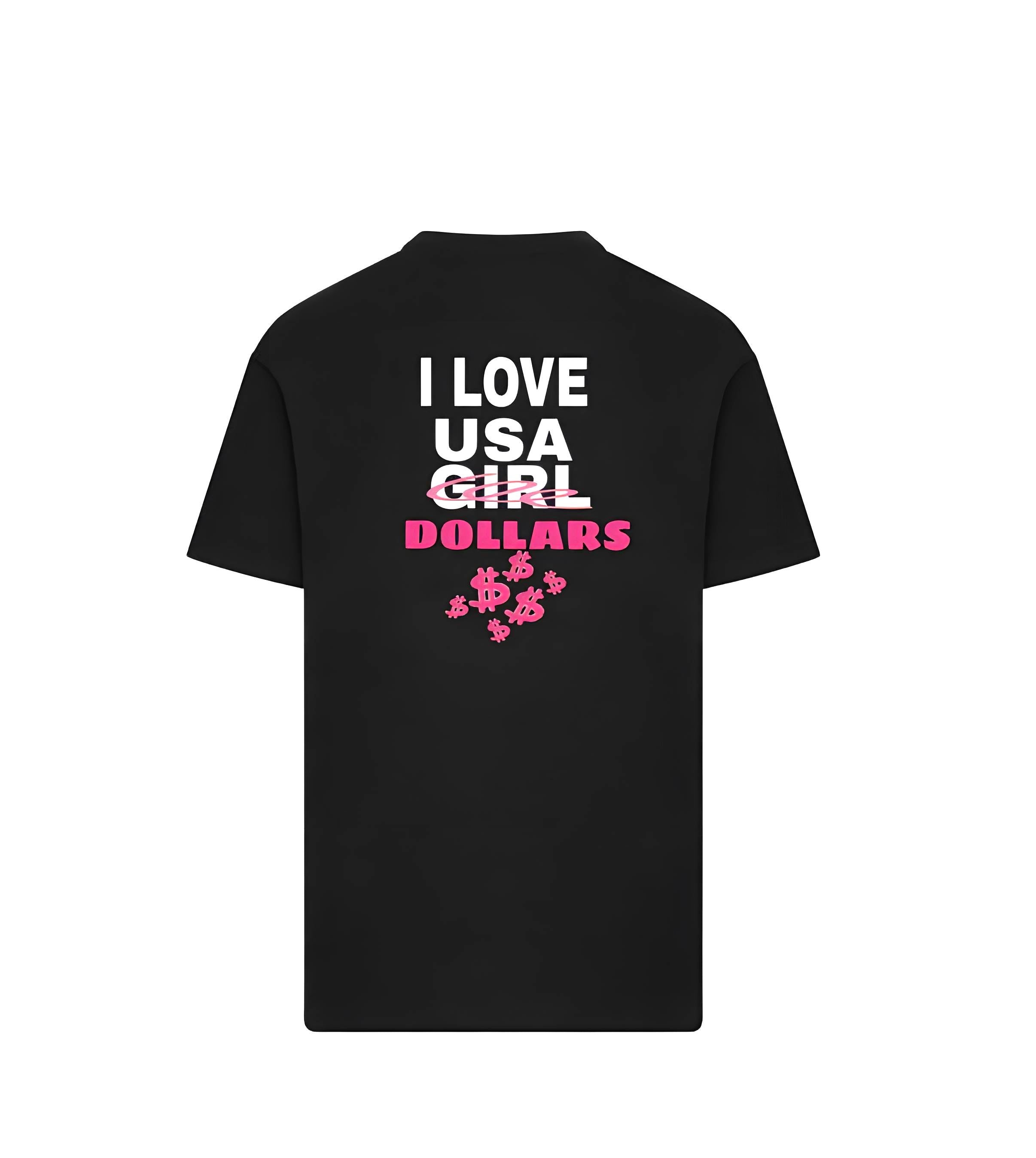 T-shirt I LOVE USA DOLLARS